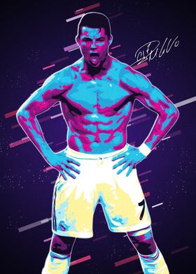 Cristiano Ronaldo Retro Art