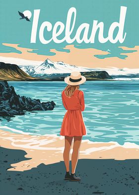 Iceland Travel Poster