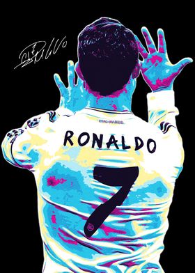 Cristiano Ronaldo Retro Art