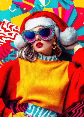 Christmas Woman Fashion Portrait