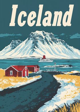 Iceland Travel Poster