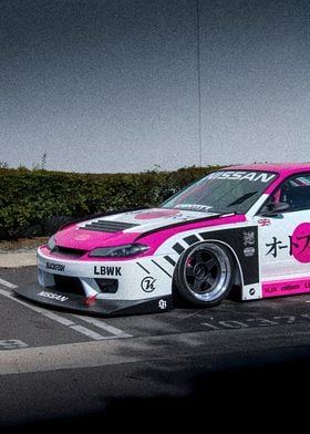 Pink and Black Nissan