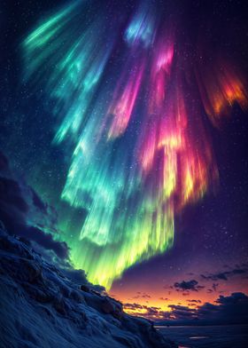 Aurora Borealis Night Sky