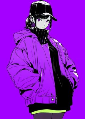 Purple Anime Girl