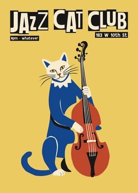 Jazz Cat Club Poster