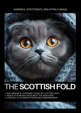 Scottish Fold Cat Portrait