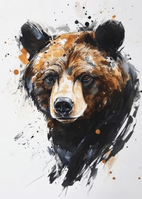 Bear Watercolor Painting