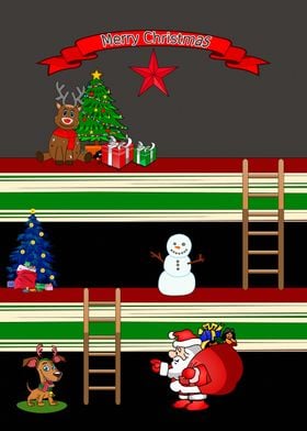 Christmas Ladder Art