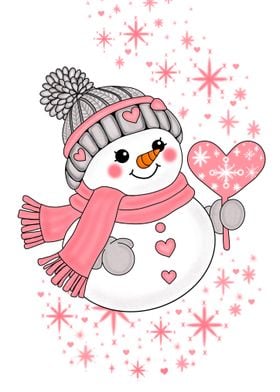  Pink Snowman