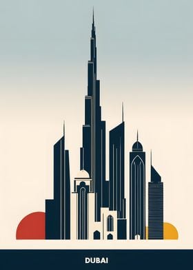 Dubai Skyline Illustration