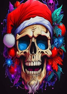 Grinning Skull Santa