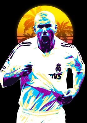 zidane  Retro Art