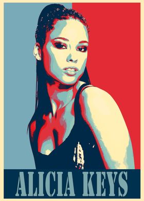 Alicia Keys Pop Art Poster