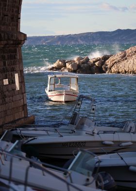 Boats in Harbor Marseille France