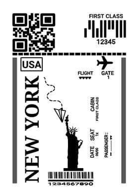 New York Flight Ticket