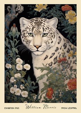 Snow Leopard William Morris Floral