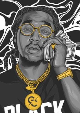 Takeoff Hip Hop Artist Portrait