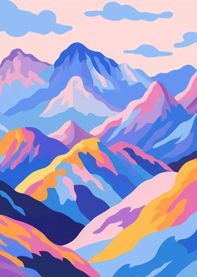 Abstract Mountain Landscape