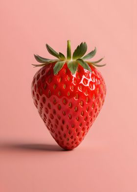 Single Red Strawberry