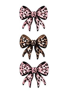 Leopard Print Bows