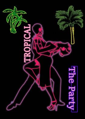 Tropical Party Neon Art