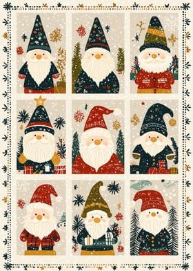 Christmas Gnomes Illustration