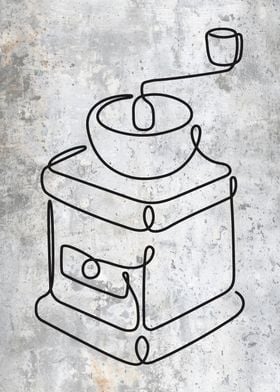 Coffee Grinder Line Art