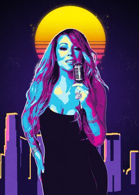 Mariah Carey Retro Pop Art