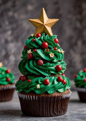 Christmas Tree Cupcakes