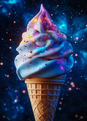 Galaxy Ice Cream Cone