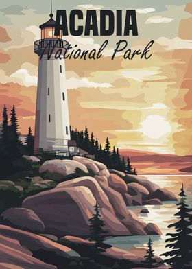 Acadia National Park Poster