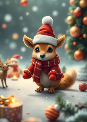 Cute Christmas Squirrel