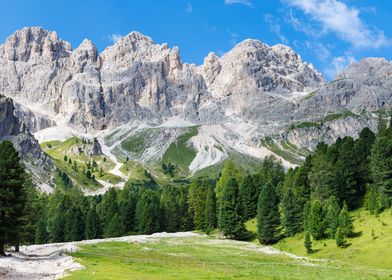 Mountain Landscape - A view of Dolomites near Vigo di Fassa - Italy