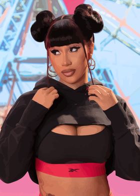 Cardi B Reebok Portrait