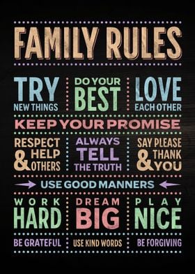 Family Rules Poster