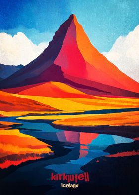 Kirkjufell Art Poster