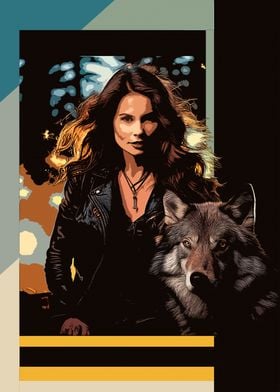 Woman with Wolf