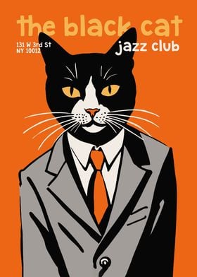 Black Cat Jazz Club Poster