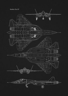 Sukhoi Su-57 Blueprint