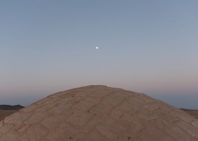 Desert Hilltop at Dusk