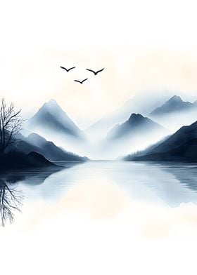 Serene Mountain Lake