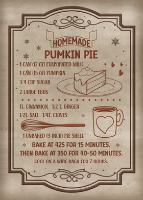 Homemade Pumpkin Pie Recipe