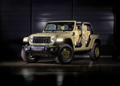 Jeep Wrangler in Olive Green