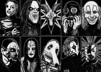 Slipknot Members Portraits