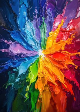 Rainbow Paint Explosion