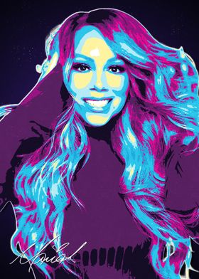 Mariah Carey Pop Art Portrait