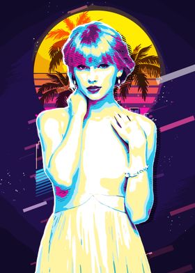 Taylor Swift Retro Pop Art