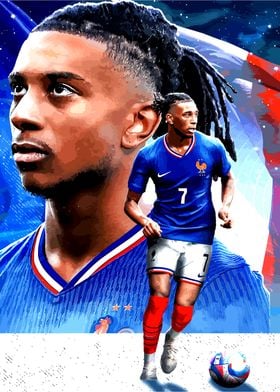 French Football Player Portrait