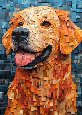 Golden Retriever Mosaic