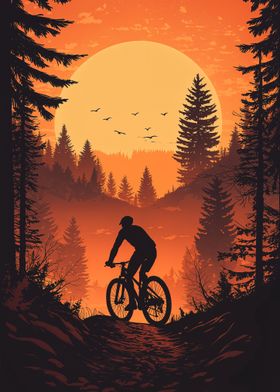 Mountain Biking Sunset